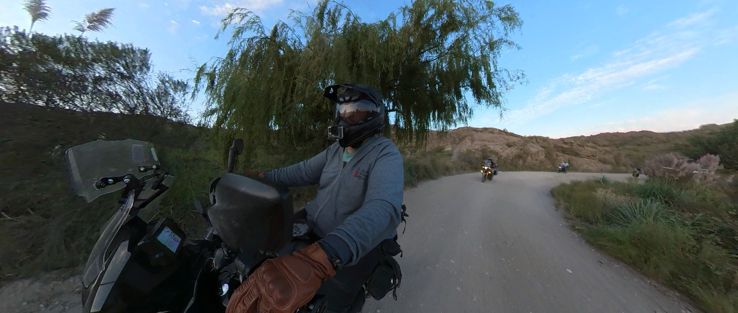 Riding through the sierras of Cordoba at sunset